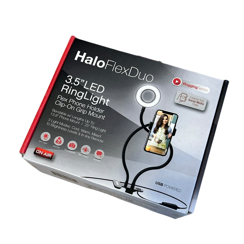 NEW Halo Flex Duo Vlogging Light 3.5 LED Cell Phone Accessories Video Electronic